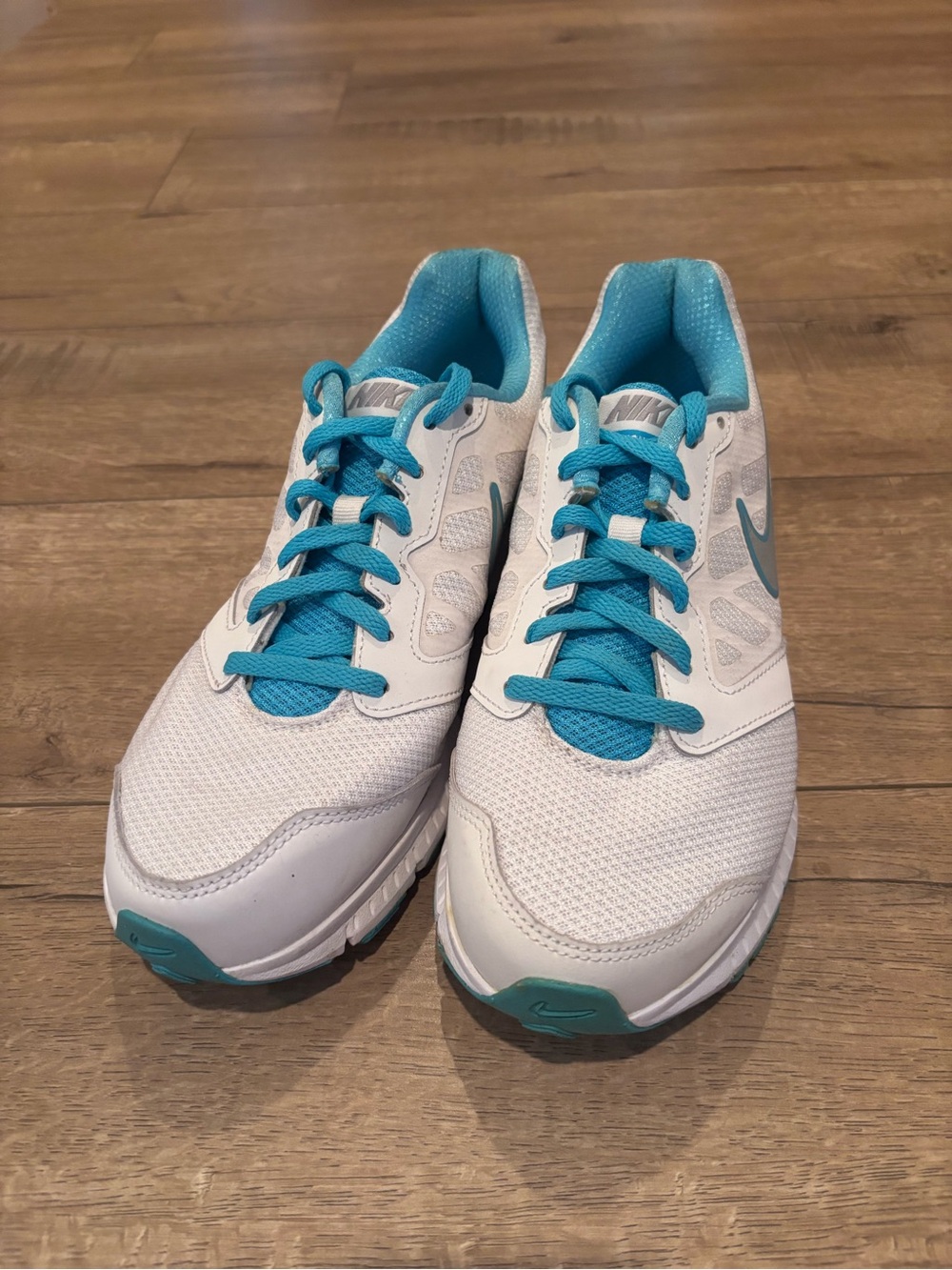 Nike Women’s Downshifter Sneakers White and Teal